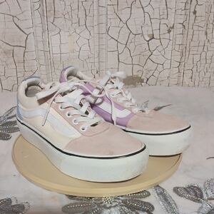 Vans Women's Pastel Platform Sneakers - Pink, Purple, Blue